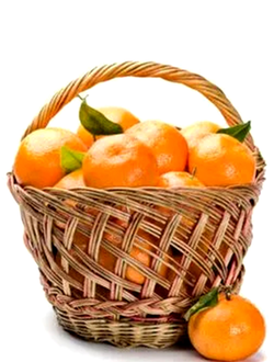 Корзина с мандаринами